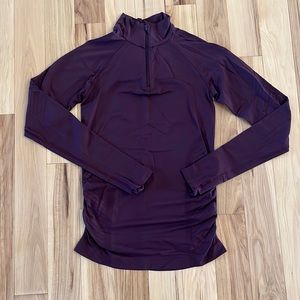 Athleta Women’s Momentum Quarter Zip Size XS in Black Cherry